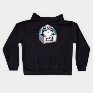 First Aid Kit Cute Cat Kids Hoodie